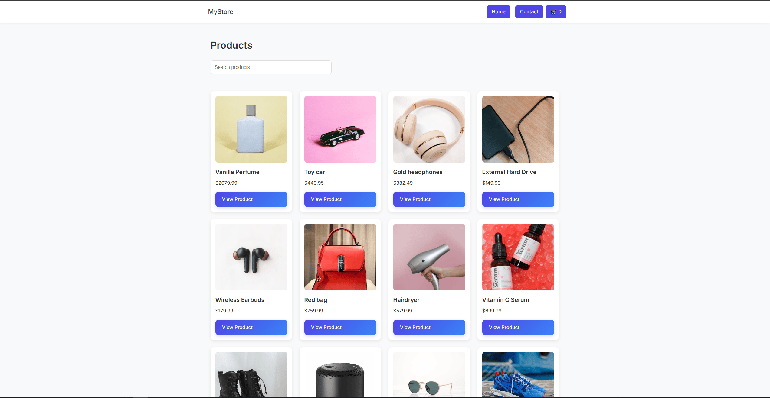 Ecommerce project preview